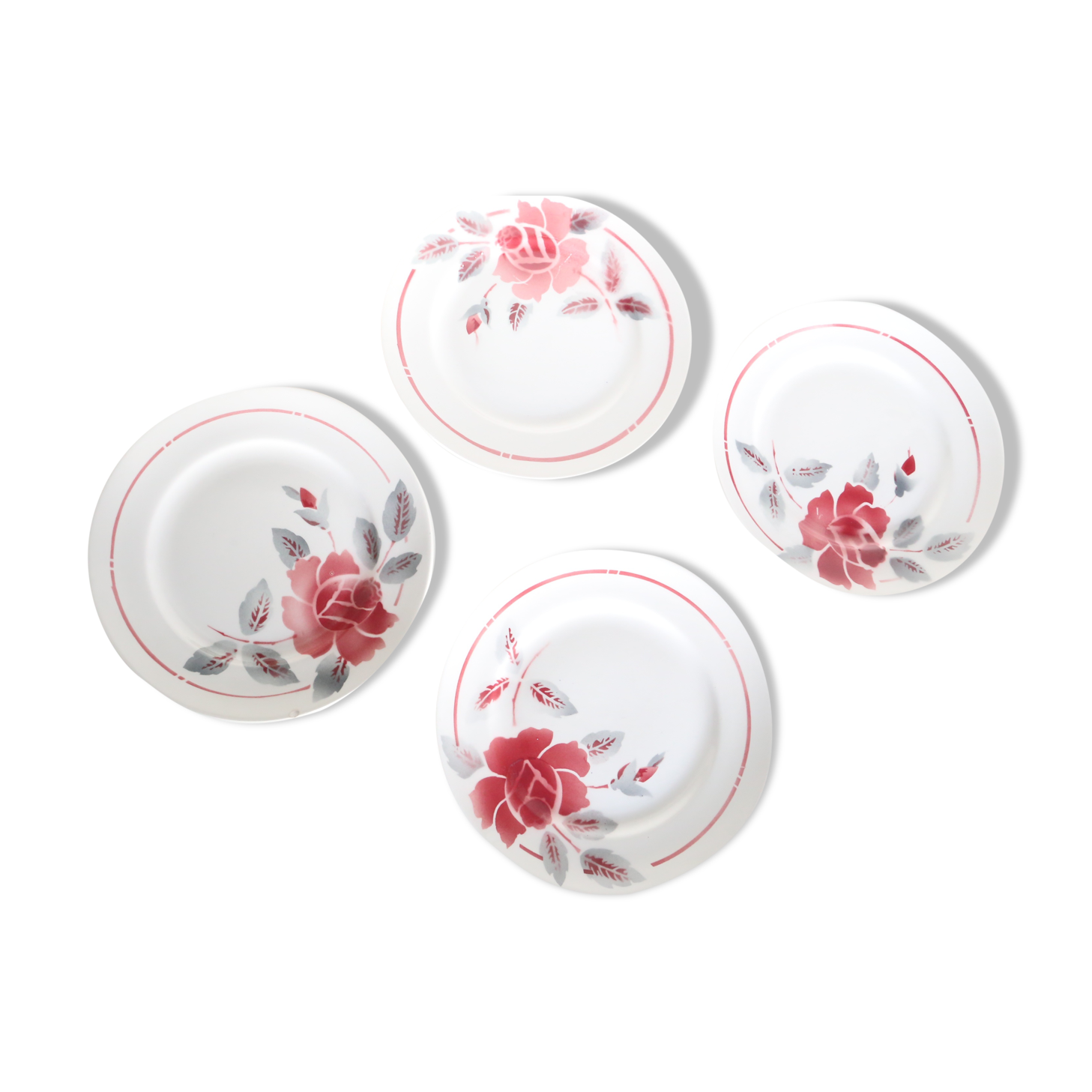 4 dessert plates Moulin des Wolves