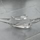 Plate, swallow bird ashtray in French glass from Vanne 1960.
