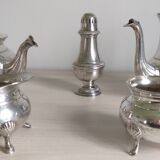 Teapot, coffee maker in silver metal