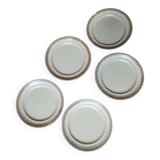 Set of 5 stoneware dessert plates