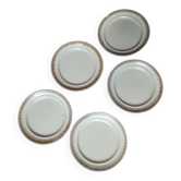Set of 5 stoneware dessert plates