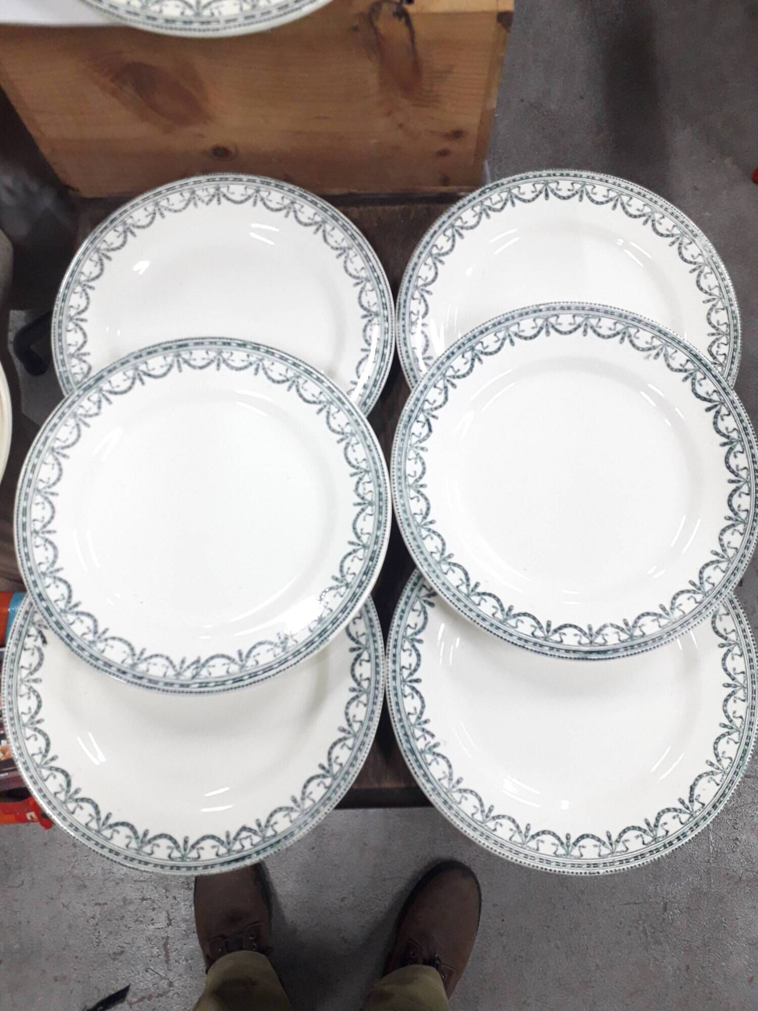 6 plates " iron earth " Salins n garland Louis XVI