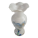 Vintage white opaline vase with marbled decoration – 1970s/1980s