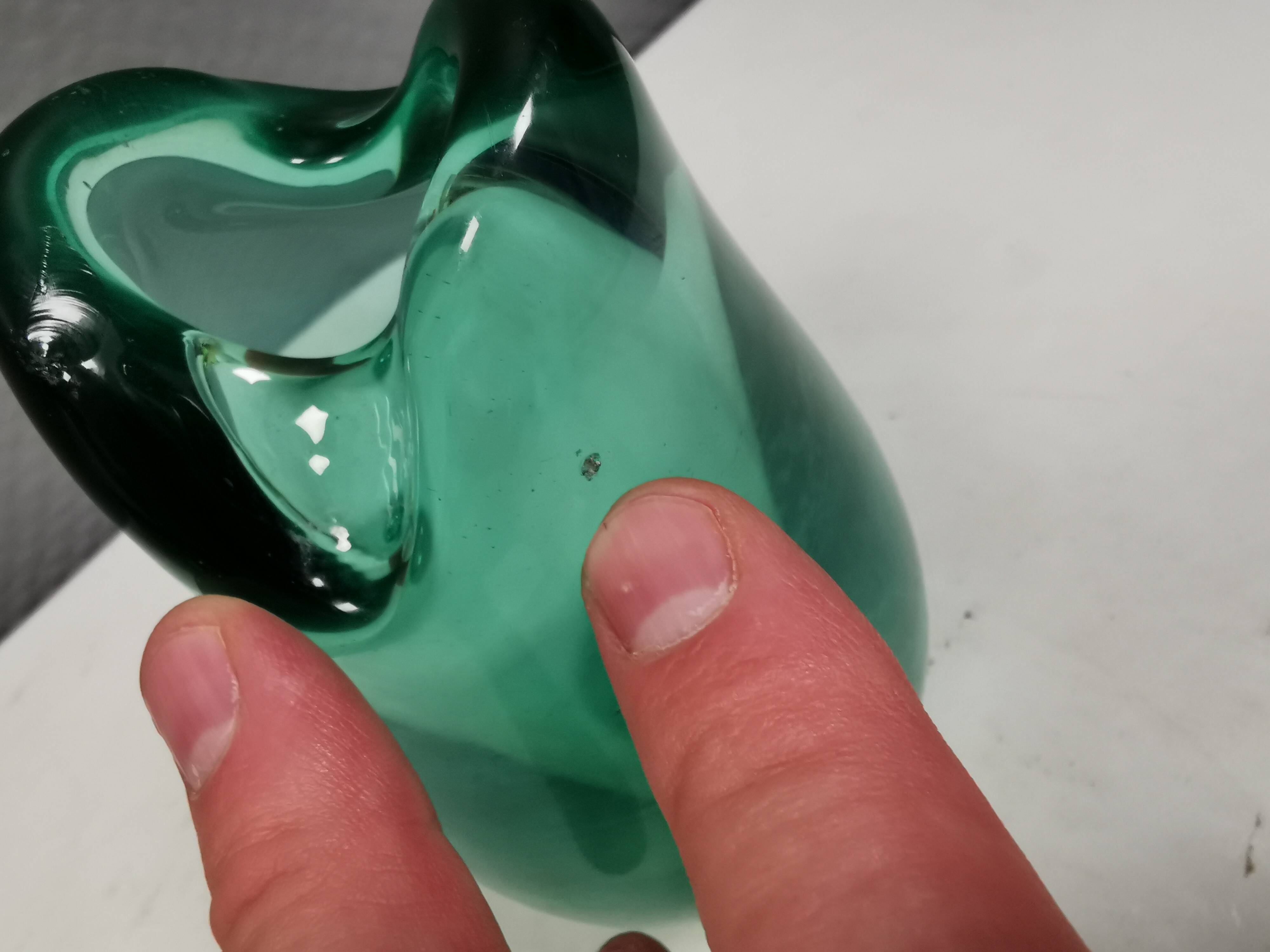 Extrêmement rare "torskemund/ cod mouth", vase - per lütken, holmegaard 1951