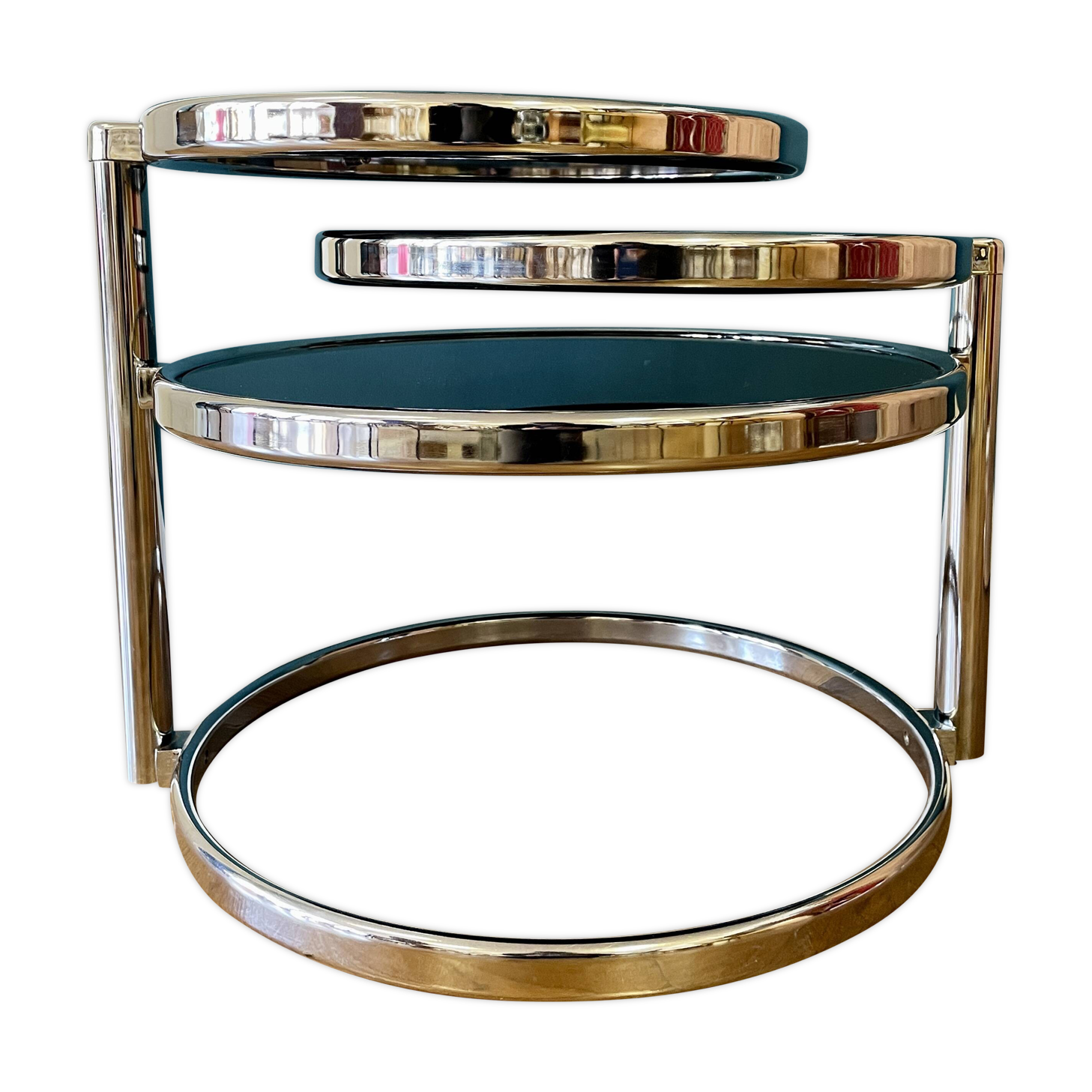 Leitmotiv swivel 3 tier coffee table