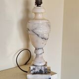 Alabaster lamp base - white stone lamp