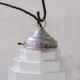 Stepped Opaque Glass Mid-Century Pendant Light