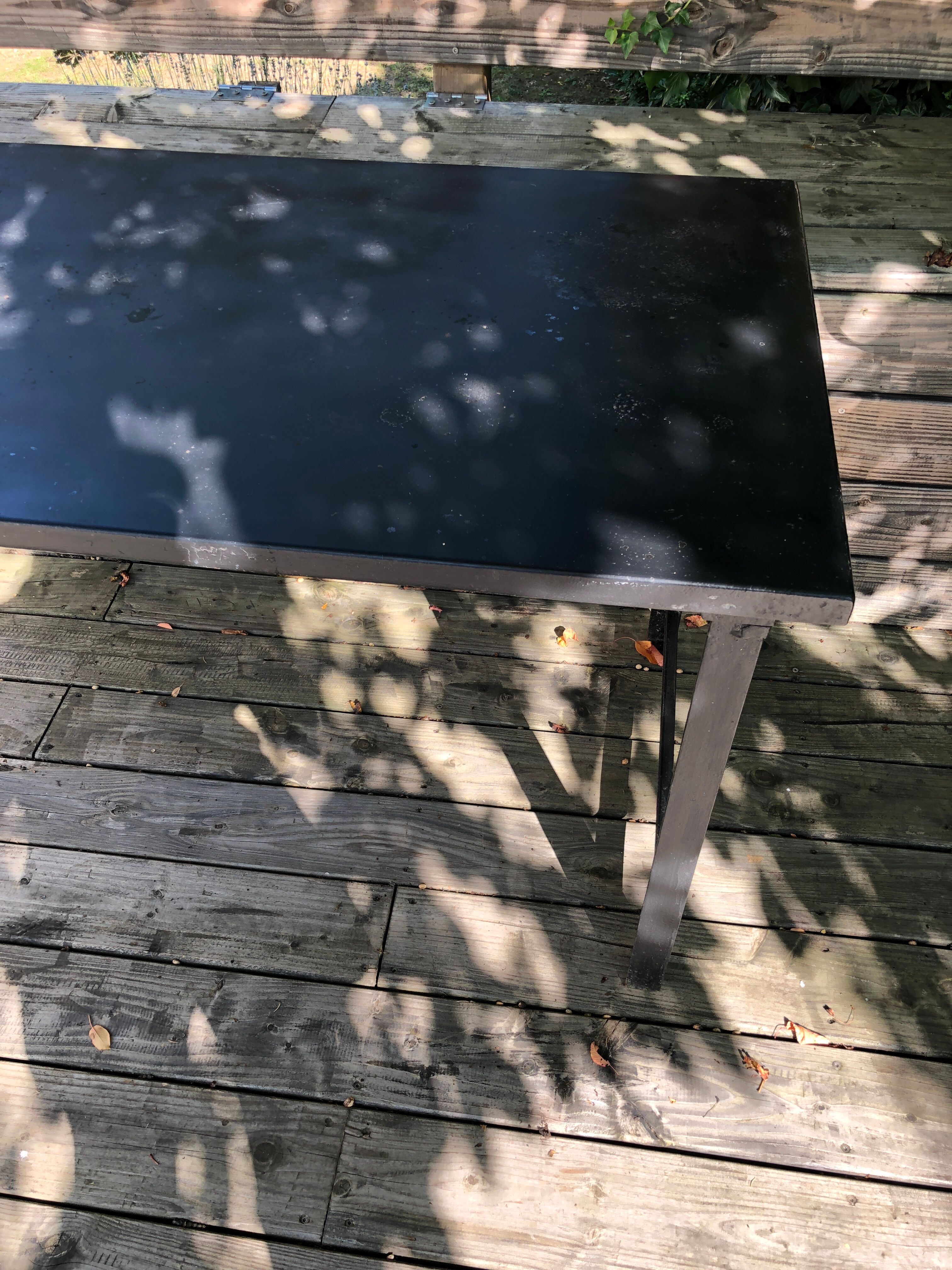 Table military industrial black metal