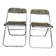 Pair of Yellow Plia Chairs Giancarlo Piretti Castelli Vintage