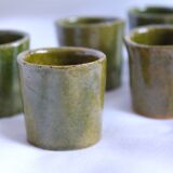 Lot de 6 verres à liqueur en grès