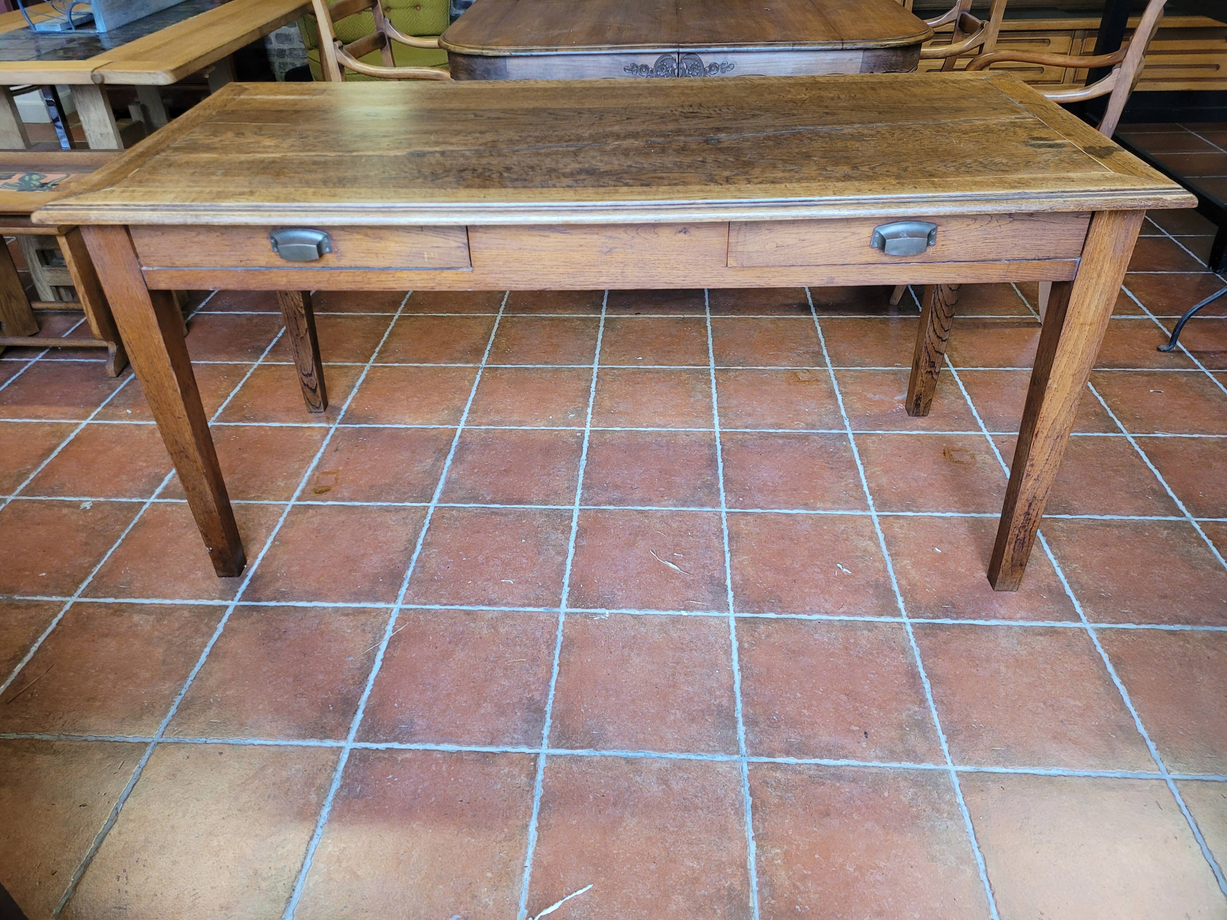 Antique oak farmhouse table