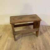 Old wooden foot foot stool