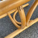 Curved wooden bar stool