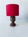 Carved wooden lamp