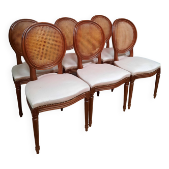 Set of 6 Louis XVI style chairs