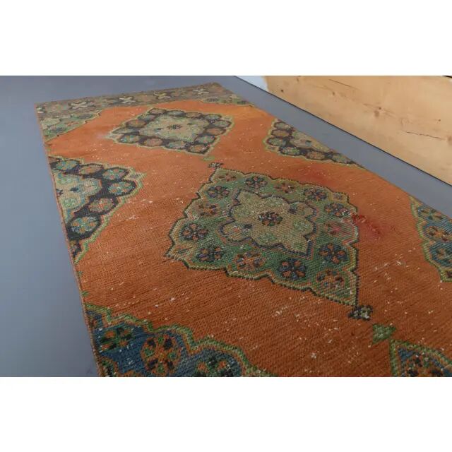 1960s vintage Turkish hand-knotted runner 82x335