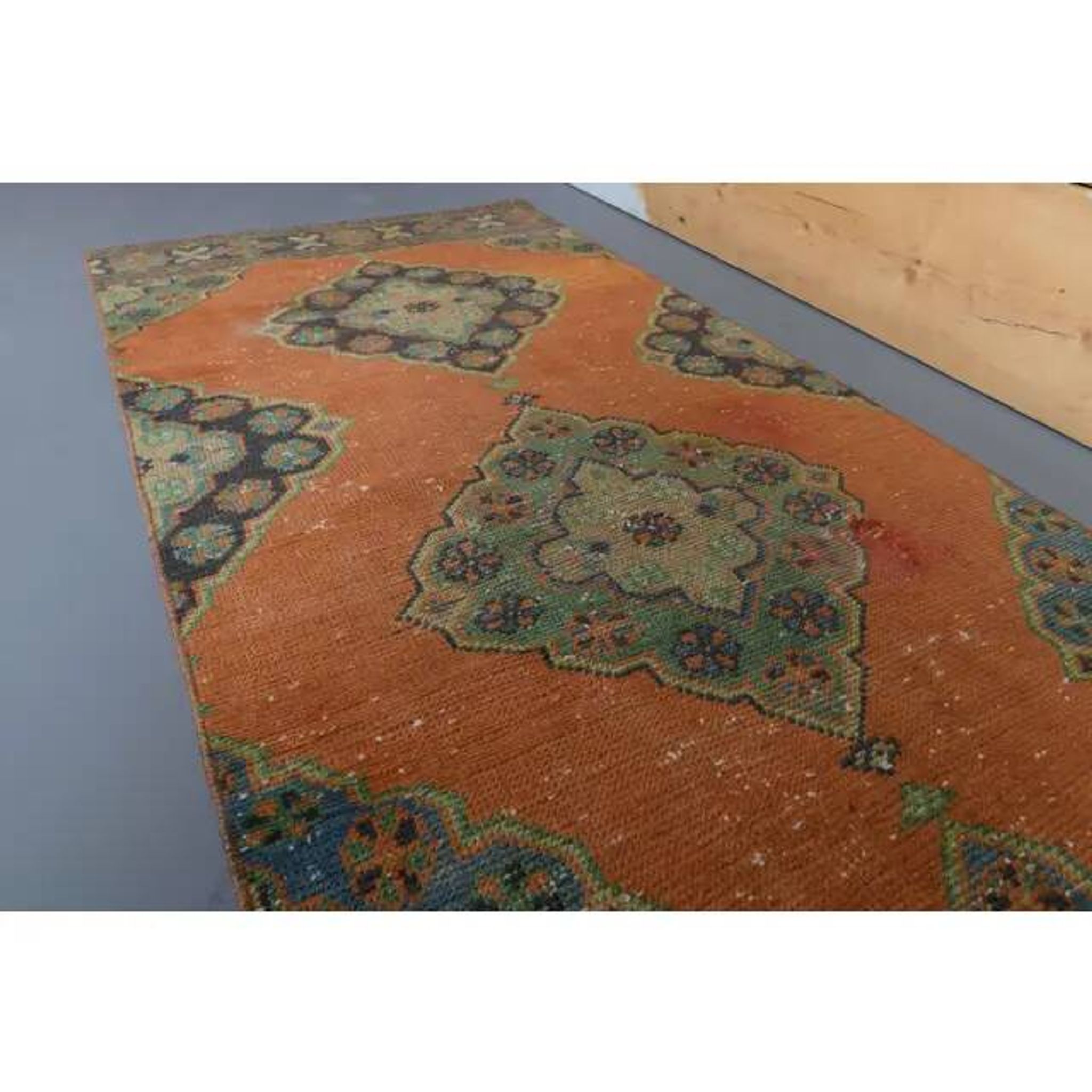 1960s vintage Turkish hand-knotted runner 82x335
