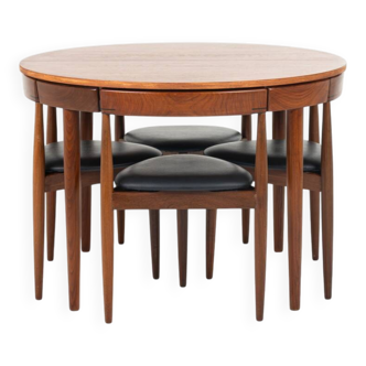 Ensemble à repas Roundette par Hans Olsen pour Frem Rojle, Danemark 1950