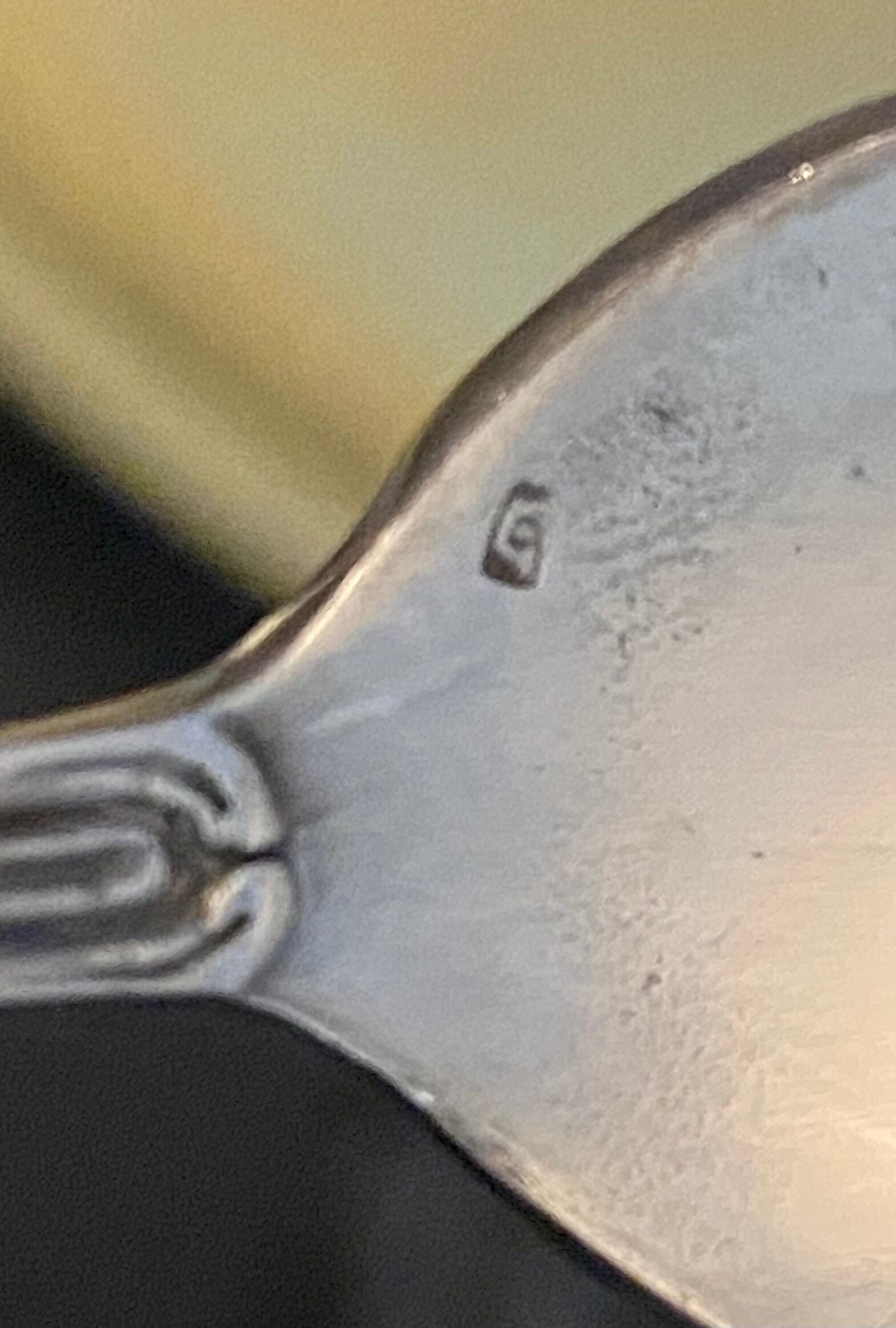 6 small silver/punch Gulden plated teaspoons