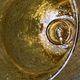 Photophore in blown bubble glass vintage biot ochre glassware