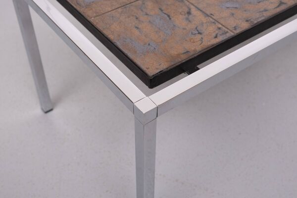 Juliette Belarti Ensemble de 3 tables en carreaux de céramique belges années 1970