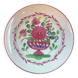 Ancien Assiette Faïence de l'Est St Clément médaille d'or, Corbeille de fle