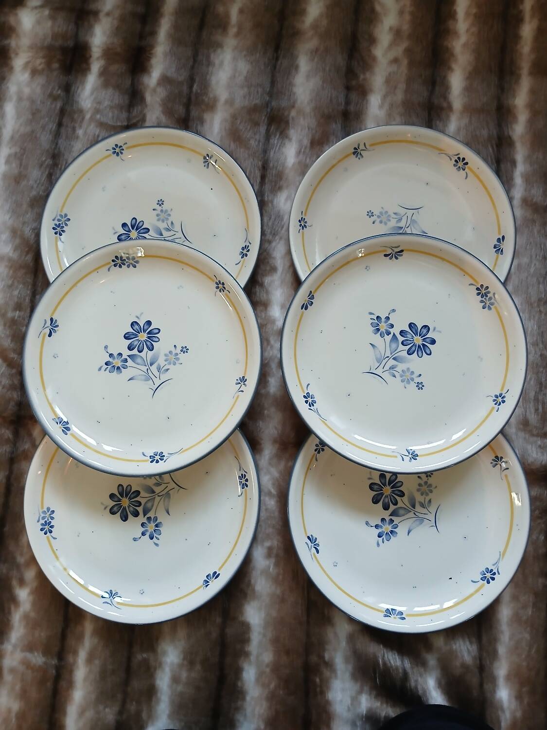 6 assiettes plates + 1 plat "Biltons " England 