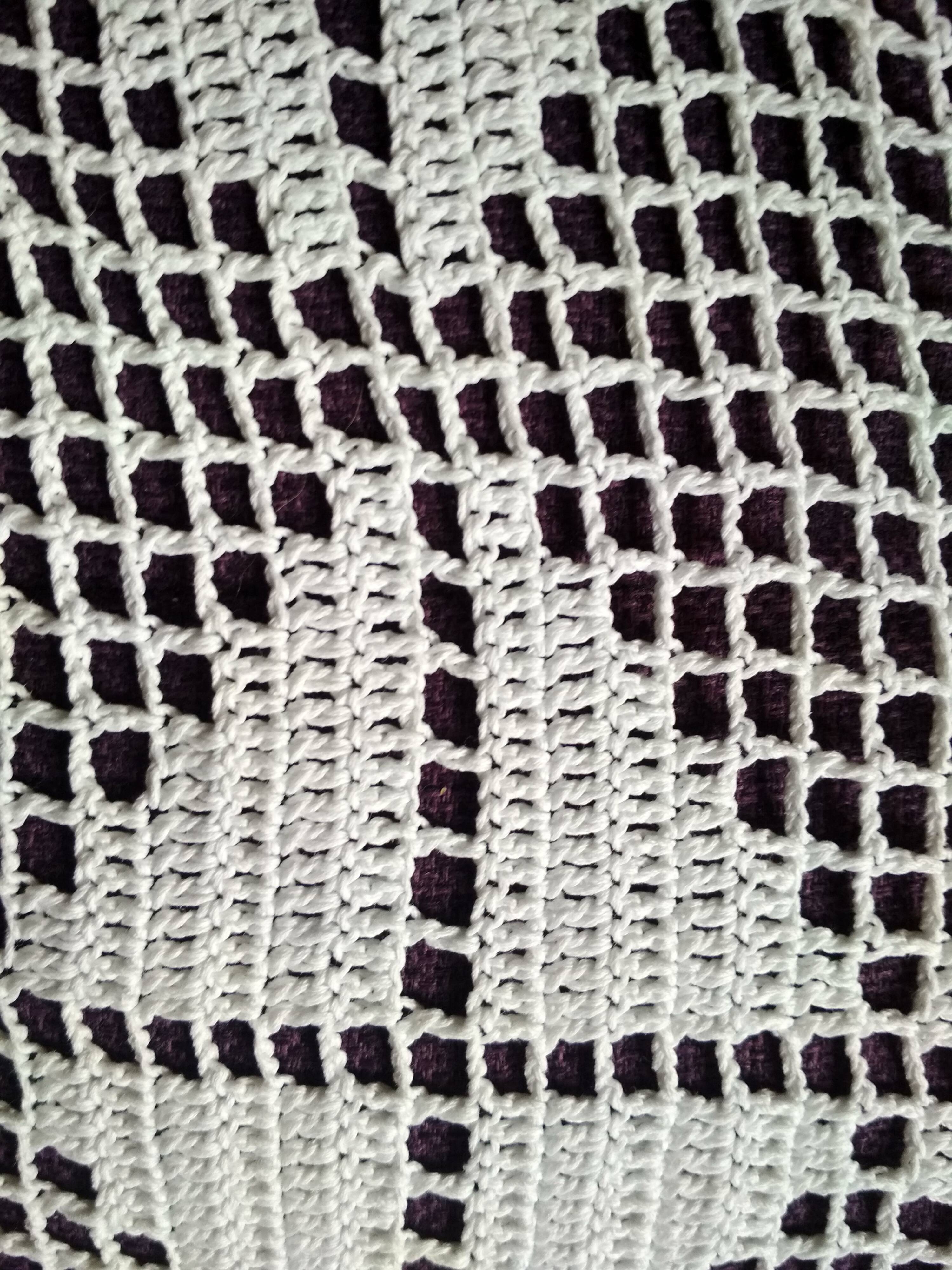 White cotton bed cover, Old crochet bed throw, white cotton bed cover