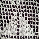 White cotton bed cover, Old crochet bed throw, white cotton bed cover