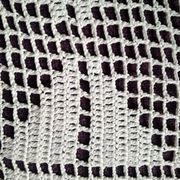 Dessus de lit en coton blanc , Ancien jeté de lit en crochet , couvre lit coton blanc