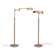 Paire de lampadaires de bibliothèque à bras pivotant en laiton, années 1980, Allemagne