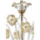 Elegant Romantic Murano Glass Chandelier With Floral Accents