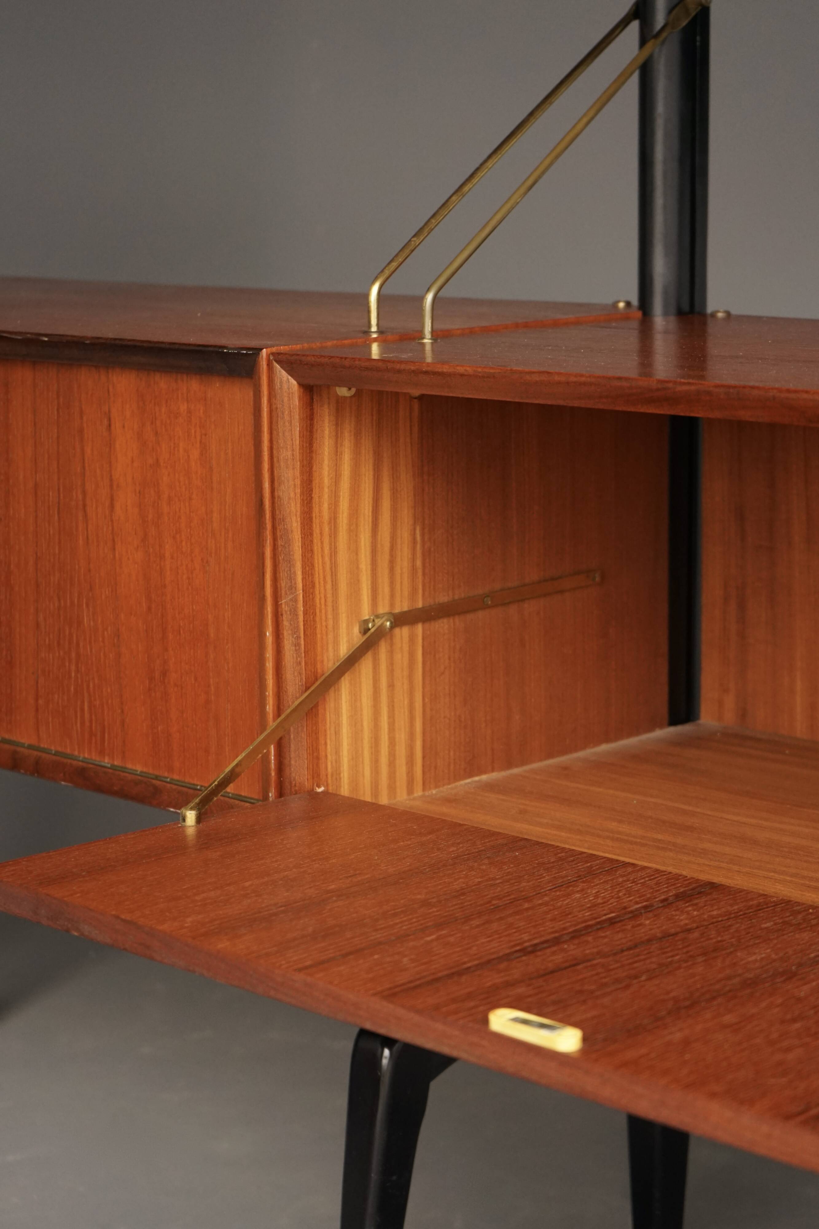 Système Mural Autoportant Mid-Century par Louis van Teeffelen pour WéBé, 1950s