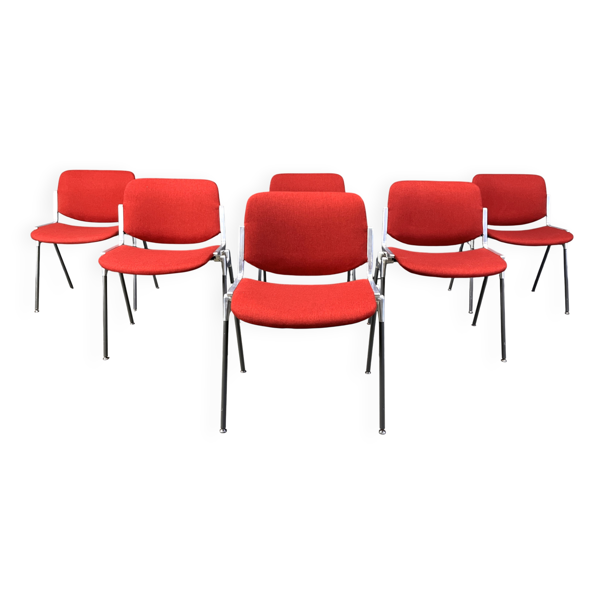 Vintage DSC 106 side chairs by Giancarlo Piretti for Castelli, 1970s