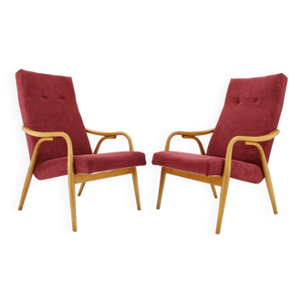 Paire de fauteuils restaurés Antonin Suman des années 1960