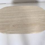 Table basse ovale en travertin taille moyenne