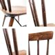Chaise vintage en bois avec dossier à barreaux, style classique rustique 60