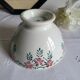 Old Bowl in Earthenware with Flower Decoration Marked underneath M