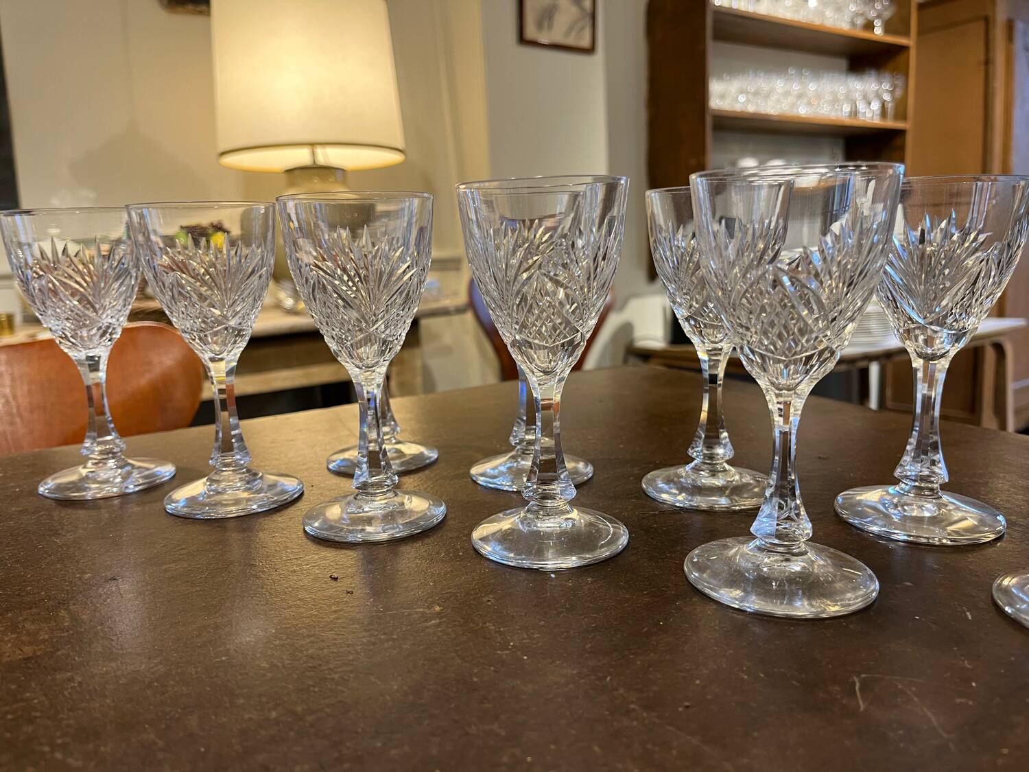 Beau lot de verres en cristal de Saint Louis