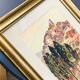 Framed watercolor Route de Vence signed Migueline 1933