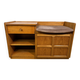 Mid-century retro vintage teak telephone seat by Nathan 1960–1970