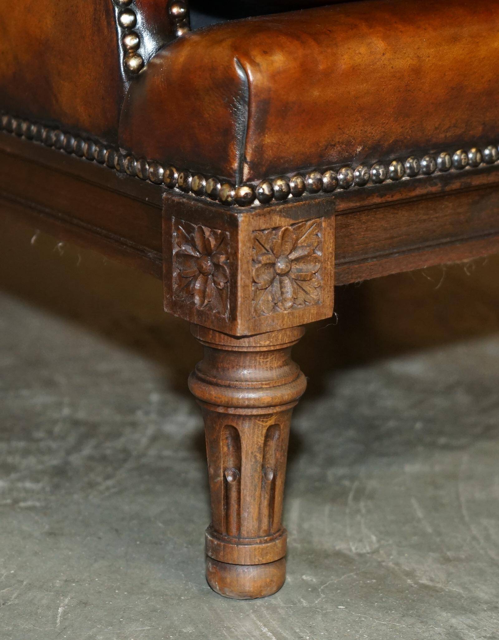 Fauteuil Club Chesterfield en Cuir Teint à la Main