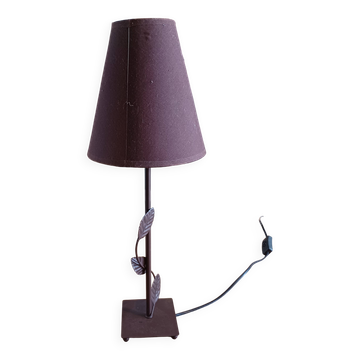 Vintage 70s Brown Metal Lamp