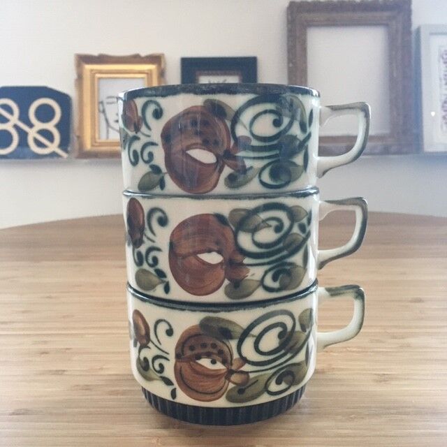 Lot of 3 cups Argenteuil de Boch La Louvière