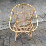 Rattan shell chair
