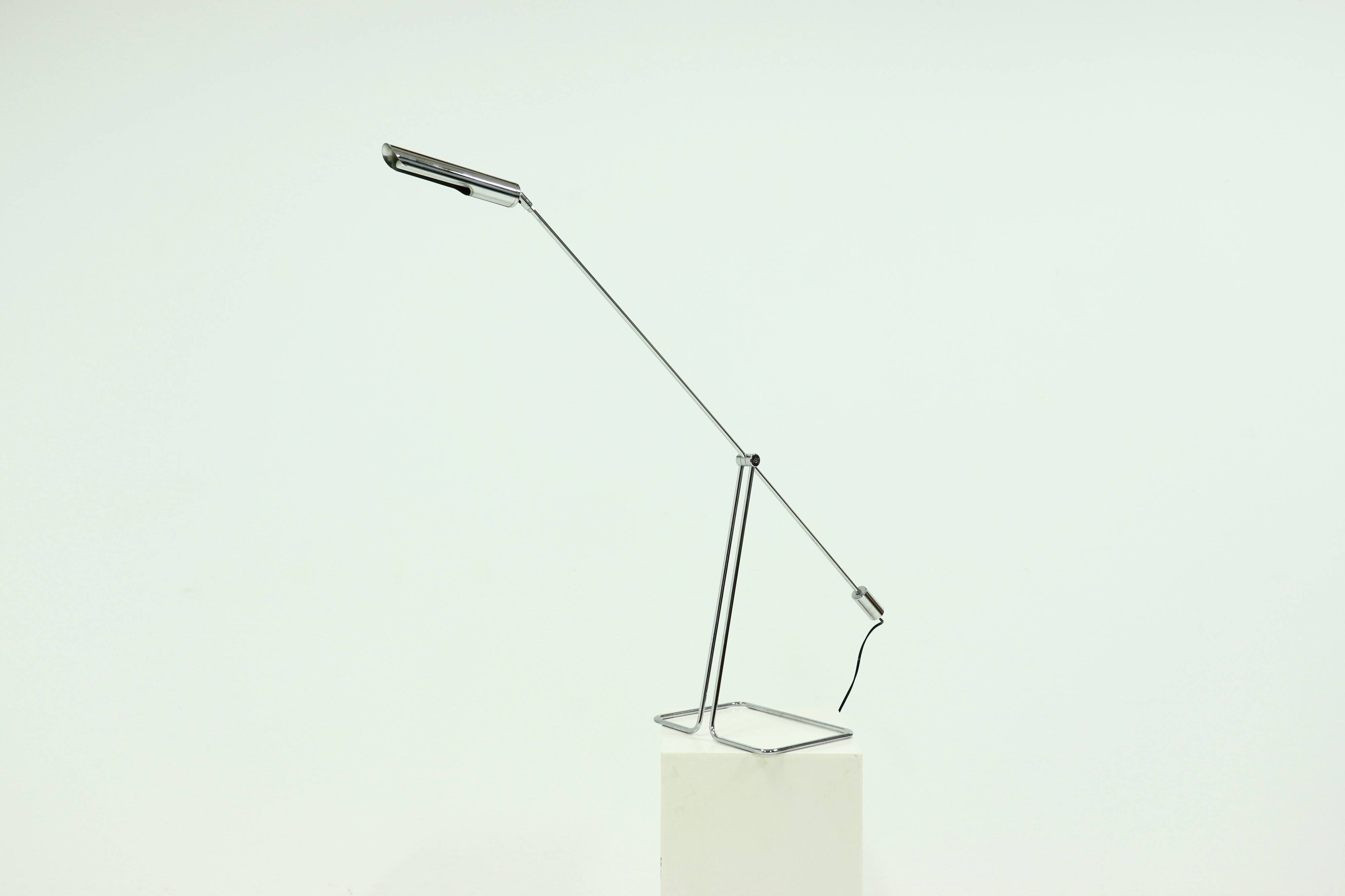 Lampe à contrepoids en acier chromé par Abo Randers Danemark 1970