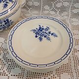 6 antique Badonviller dinner plates
