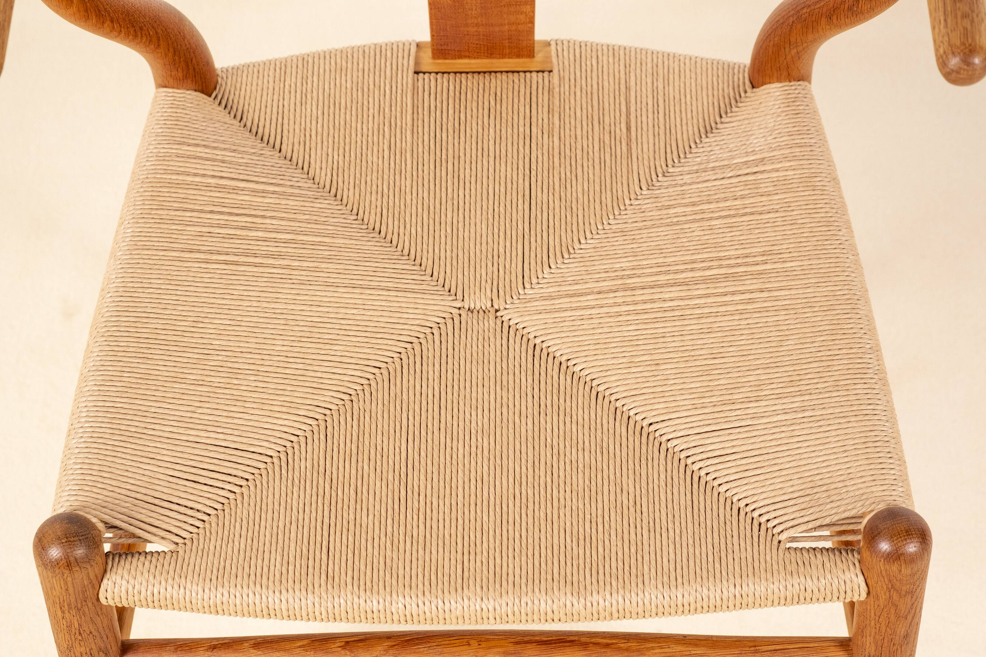 4x Hans J. Wegner Oak CH24 Wishbone Chair, 1980s Denmark