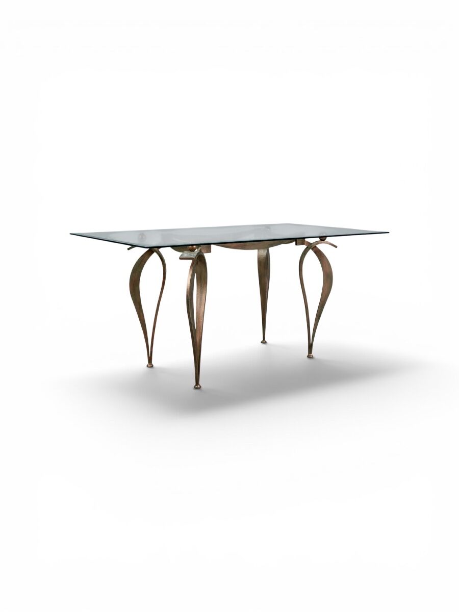 Bronze dining table, late 20th century.