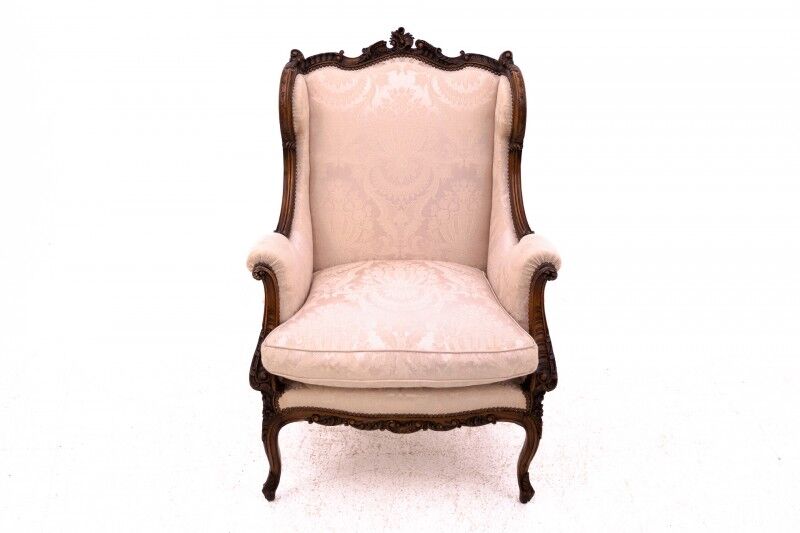 Wingback armchair, France, circa 1890.